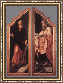 Entombment Framed Paintings - Triptych of the Entombment (closed) by Maerten van Heemskerck
