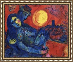 Chagall Framed Paintings - Big Sun by Marc Chagall