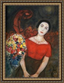 Chagall Framed Paintings - Portrait of Vava by Marc Chagall