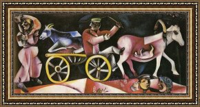 Chagall Framed Paintings - The Cattle Dealer by Marc Chagall