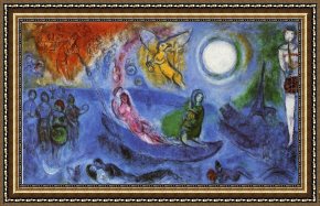 Chagall Framed Paintings - The Concert by Marc Chagall