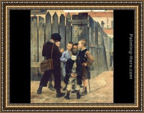 Meeting Framed Paintings - The Meeting by Maria Konstantinowna Bashkirtseff