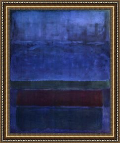The Blue Window Framed Paintings - Blue Green and Brown 1951 by Mark Rothko