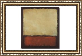 Gray Framed Paintings - Dark Brown Gray and Orange by Mark Rothko