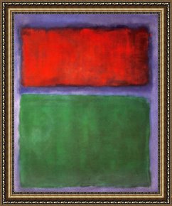 Heaven And Earth I Framed Paintings - Earth and Green2 by Mark Rothko
