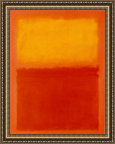 Oranges Framed Paintings - Orange and Yellow3 by Mark Rothko