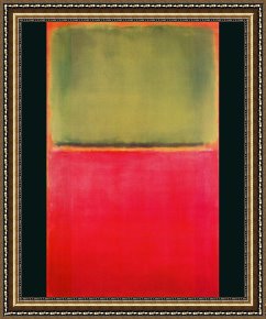 Untitled Framed Paintings - Untitled (Green, Red, on Orange) by Mark Rothko