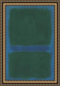 Untitled Framed Paintings - Untitled 1968 Blue On Blue Ground by Mark Rothko