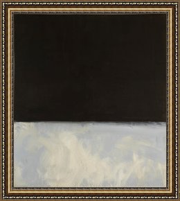 Gray Framed Paintings - Untitled Black and Gray by Mark Rothko