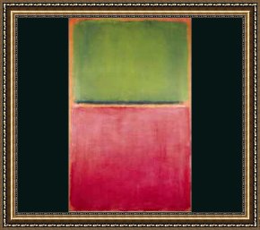 Untitled Framed Paintings - Untitled Green Red on Orange 1951 by Mark Rothko