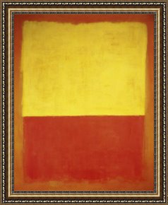 Yellow Framed Paintings - Untitled no12 Red and Yellow by Mark Rothko