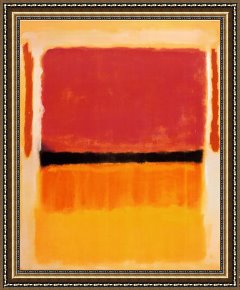 The Era of The Red Guards Framed Paintings - Untitled Violet Black Orange Yellow on White and Red 1949 by Mark Rothko