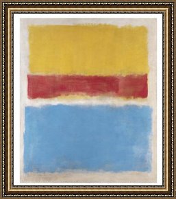 Composition II in Red Blue And Yellow Framed Paintings - Untitled Yellow Red and Blue 1953 by Mark Rothko