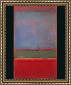 The Bunch of Violets Framed Paintings - Violet Green and Red 1951 by Mark Rothko