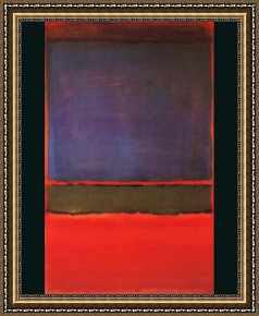 The Bunch of Violets Framed Paintings - Violet Green and Red by Mark Rothko