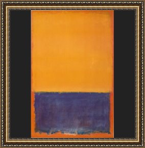 Composition II in Red Blue And Yellow Framed Paintings - Yellow and Blue by Mark Rothko