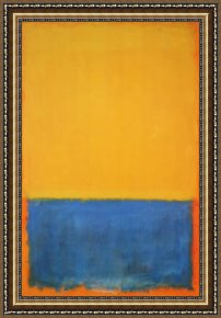 Composition II in Red Blue And Yellow Framed Paintings - Yellow blue orange 1955 by Mark Rothko