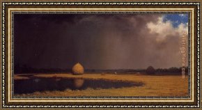 The Hay Wain Framed Paintings - Salt Marsh Hay by Martin Johnson Heade