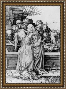 Entombment Framed Paintings - Entombment by Martin Schongauer