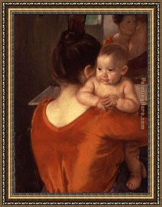 An Algerian Mother And Child Framed Paintings - Mother and Child 1900 by Mary Cassatt