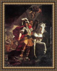 Saint George And The Dragon Framed Paintings - St. George Victorious over the Dragon by Mattia Preti