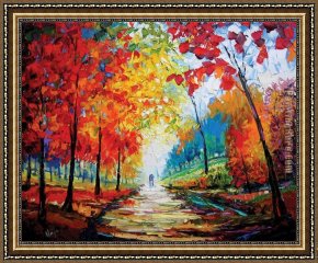 Approaching Autumn I Framed Paintings - Autumn Impressions by Maya Green
