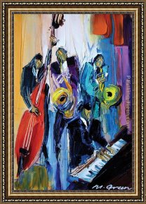 Music Framed Paintings - Music for the Soul by Maya Green