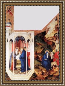 Broederlam Framed Paintings - Presentation in the Temple and Flight to Egypt by Melchior Broederlam