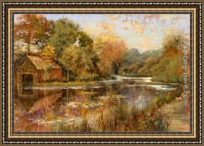 Longo Framed Paintings - Autumnal Reflections by Michael Longo