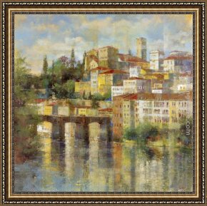 Michael Sowa Pig Framed Paintings - City Gateway by Michael Longo