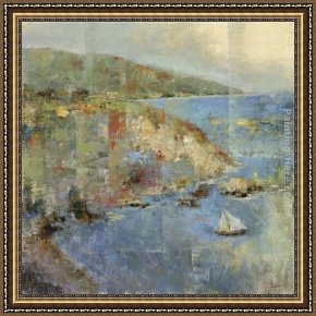 A Peaceful Retreat Framed Paintings - Inlet Retreat by Michael Longo