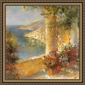 A Peaceful Retreat Framed Paintings - Italian Retreat II by Michael Longo