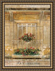 A Venetian Balcony Framed Paintings - The Balcony by Michael Longo
