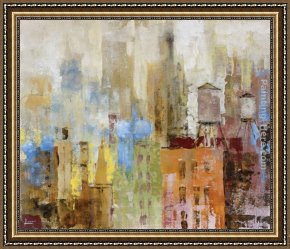 Longo Framed Paintings - Water Tower II by Michael Longo