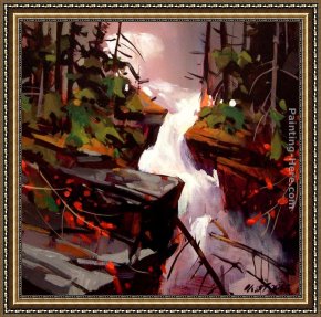 Michael O'toole Framed Paintings - Nootka Tumbles by Michael O'Toole