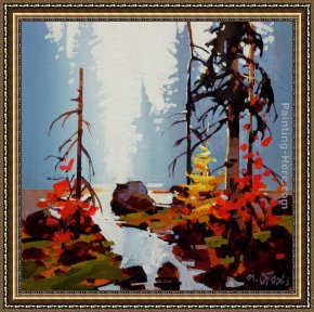 Michael O'toole Framed Paintings - Soft Day in Masset by Michael O'Toole