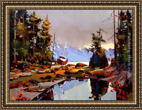 Western Trail - The Rockies Framed Paintings - The Bonilla Approach, Westcoast Trail by Michael O'Toole