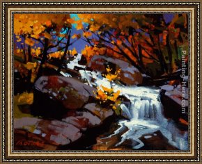 Michael O'toole Framed Paintings - Tumble Creek by Michael O'Toole