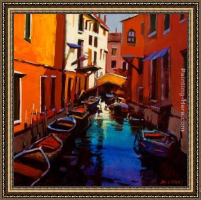 Michael O'toole Framed Paintings - Venetian Colours by Michael O'Toole