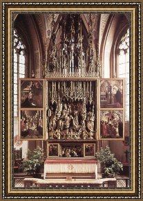 St Wolfgang Altarpiece Resurrection of Lazar Framed Paintings - St Wolfgang Altarpiece by Michael Pacher