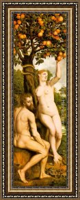Coxcie Framed Paintings - Original Sin by Michiel van Coxcie