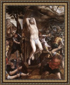Coxcie Framed Paintings - The Torture of St George by Michiel van Coxcie