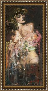 Carnival of Harlequin Framed Paintings - After Carnival by Misti Pavlov