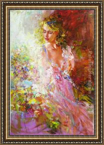 Sleeping Beauty Framed Paintings - Awakening Beauty by Misti Pavlov