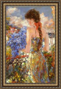 A Venetian Balcony Framed Paintings - Reminicing Balcony by Misti Pavlov