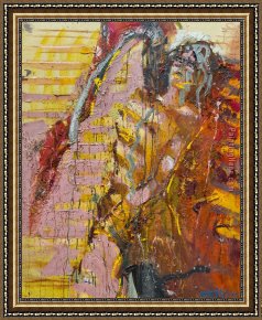 Sunny Framed Paintings - Sunny Wind I by Misti Pavlov