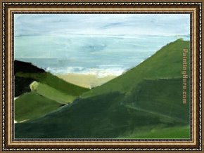 Gris Framed Paintings - Cap Gris-Nez by Nicolas De Stael