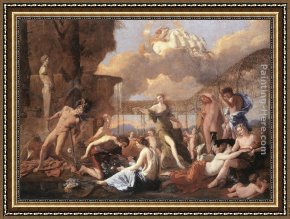 Saskia As Flora Framed Paintings - The Empire of Flora by Nicolas Poussin