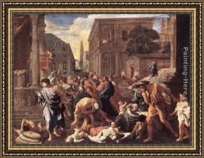 Nicolas Framed Paintings - The Plague at Ashod by Nicolas Poussin