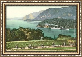 Norman Framed Paintings - Hudson River, West Point by Norman Parkinson